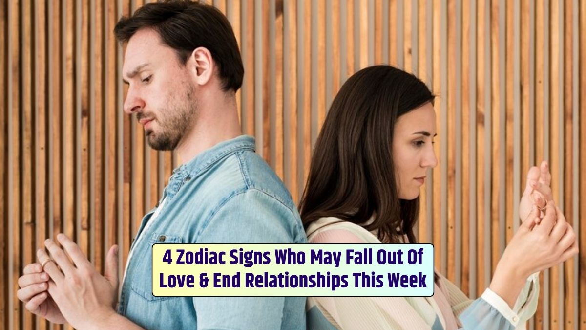 This week, couples may experience falling out of love, potentially leading to the end of relationships.