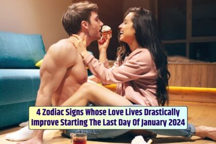"Couple eating cupcake finds their love lives drastically improving, starting the last day of January 2024."
