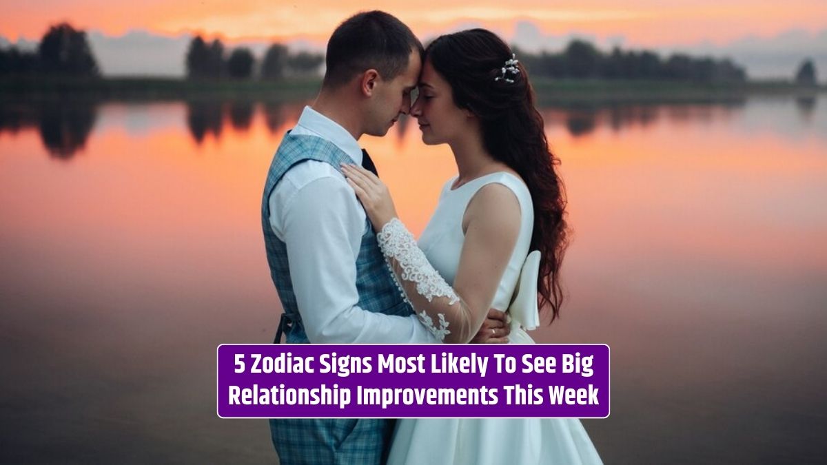 The couple standing by the lake is most likely to witness significant relationship improvements this week.