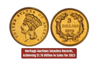 Heritage Auctions achieves a record-breaking $1.76 billion in sales for 2023, solidifying its position in the industry.