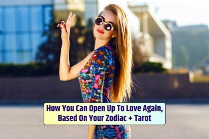 Based on your zodiac sign and tarot, the girl wearing a hot dress should consider opening up to love again.