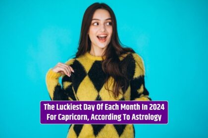 For Capricorns in 2024, the stars align on the luckiest day each month, especially for those in yellow and black sweaters.