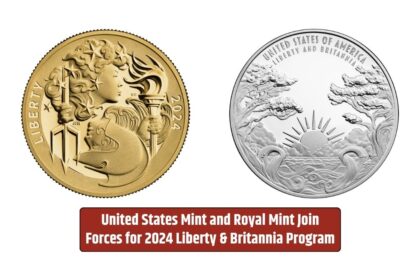 In 2024, the United States Mint and Royal Mint join forces for the Liberty & Britannia program.