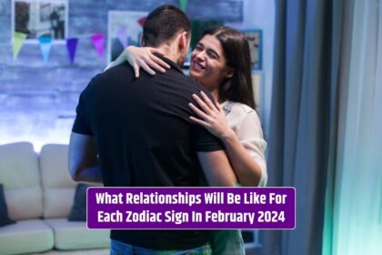 In February 2024, relationships will vary for each zodiac sign, including the couple dancing in a room.