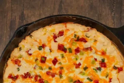 Cracked Out Corn Dip, recipe, creamy, cheesy, Crock Pot, shredded cheddar, Monterey jack, sour cream, mayo, cream cheese, diced jalapenos, green chilies, garlic powder, onion powder, salt, pepper, grated parmesan, panko bread crumbs, melted butter, crispy bacon,